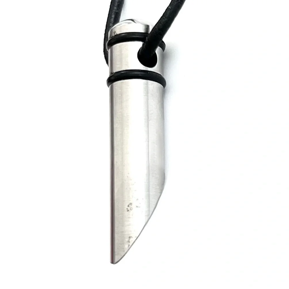 Diamond Bullet Pendant Necklace!